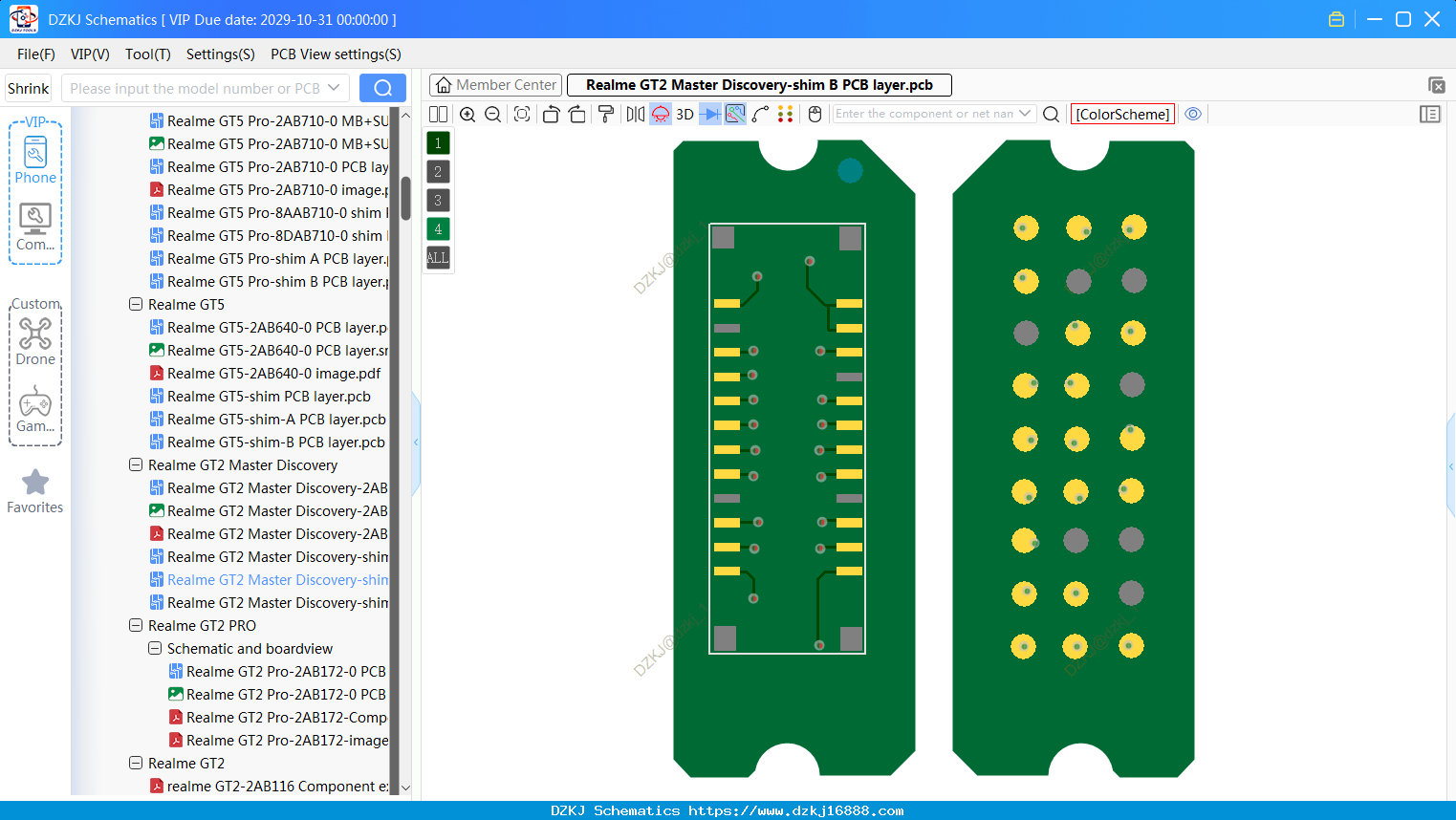 Realme GT2 Master Discovery-shim B PCB Layer